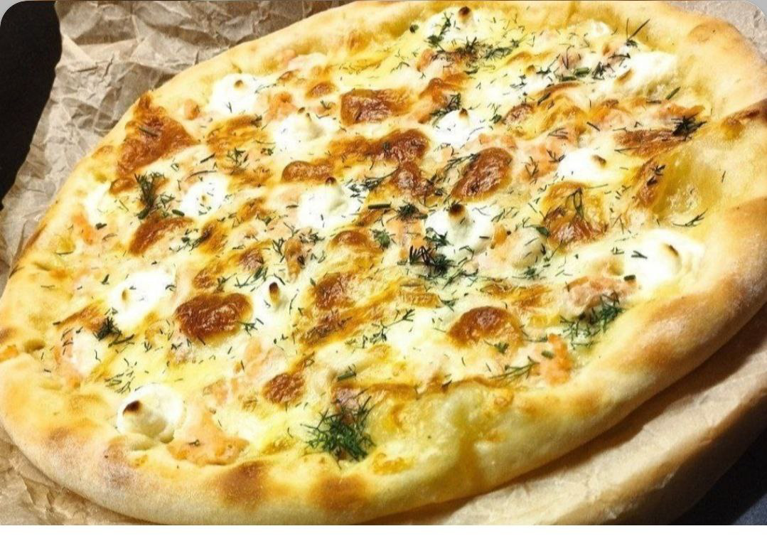 Пицца с сыром Филадельфия